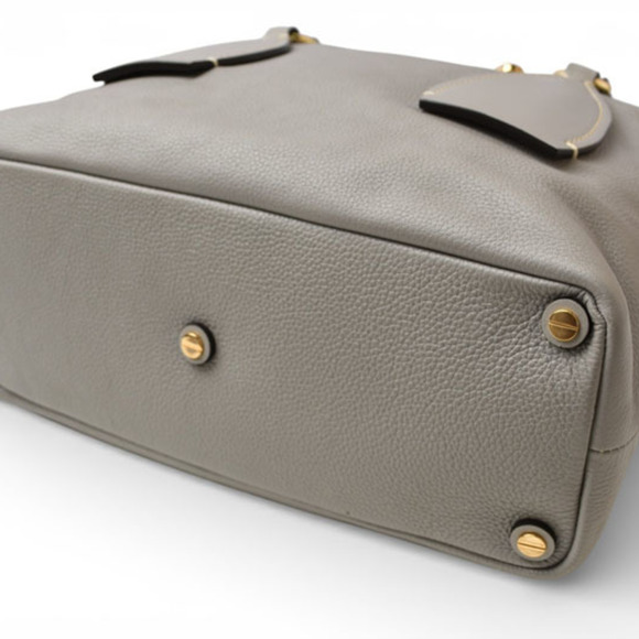 Chloé Chloe Dahlia Medium Shoulder Bag/Handbag in Grey Leather - Picture 9 of 12